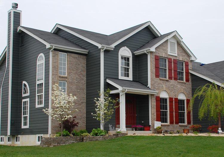 brick and siding combination