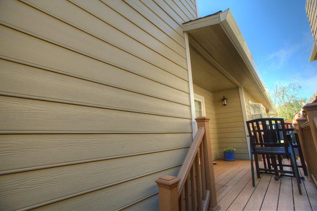 Lap siding image on house exterior